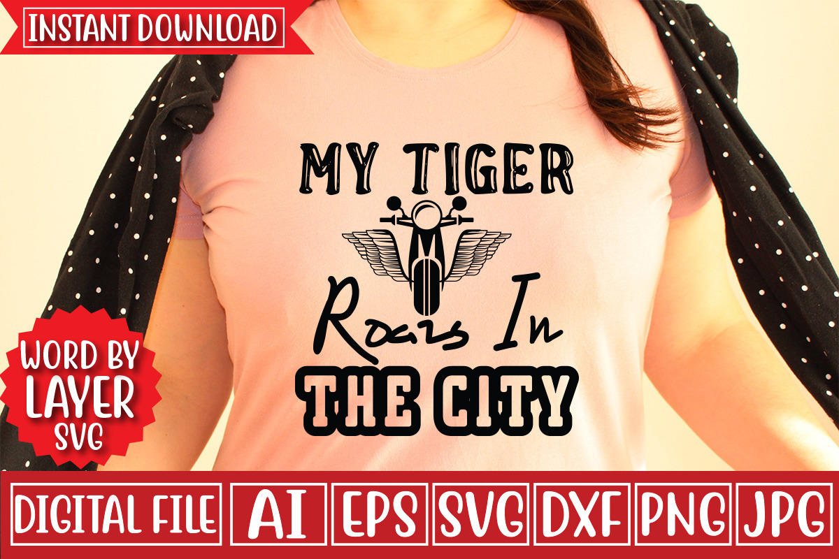 My Tiger Roars In The City Svg Cut, an Object Graphic by CrexoraLab (Photo 3 of 3)