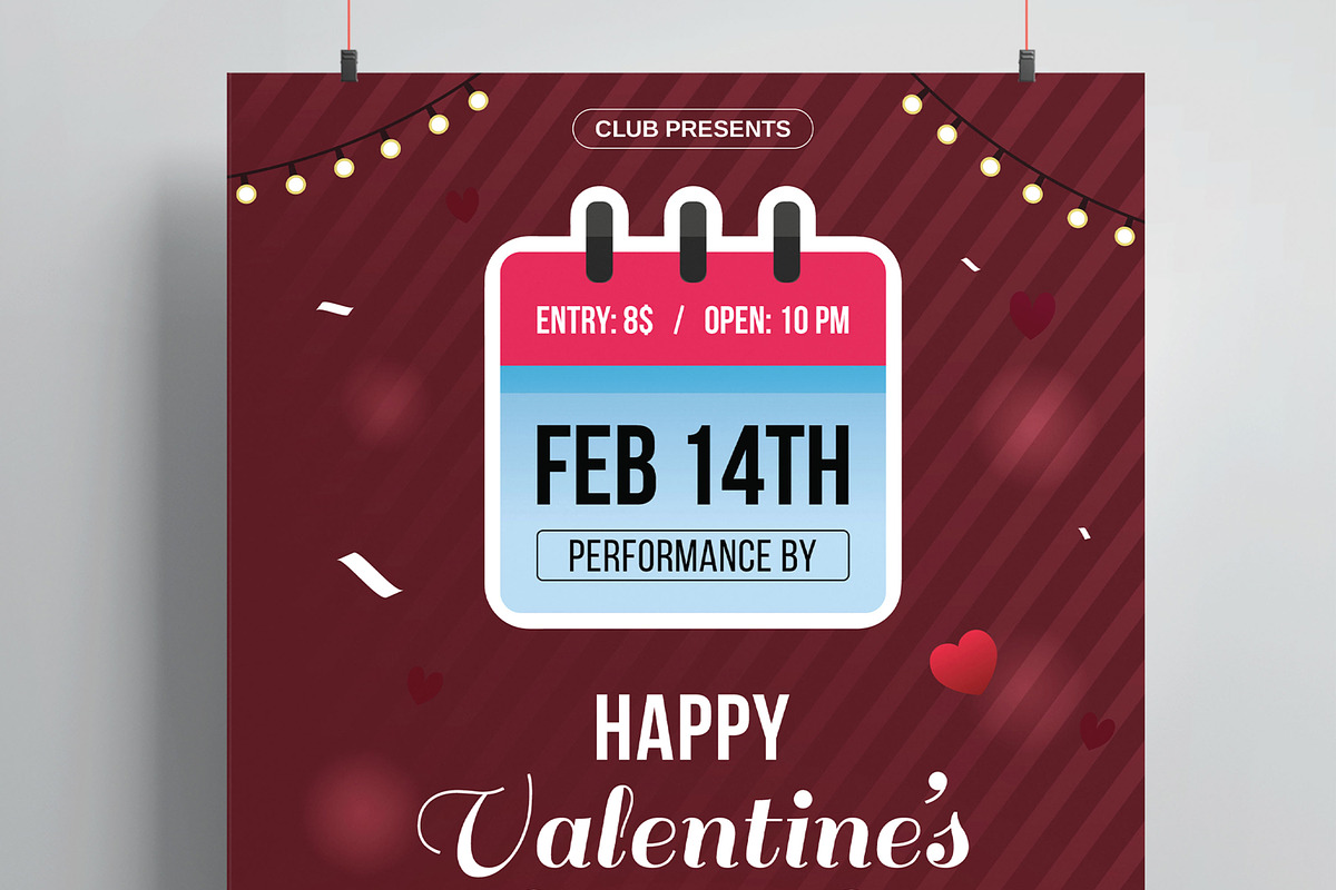 Valentine Flyer Layout Template, a Flyer Template by MightyDesign (Photo 2 of 8)