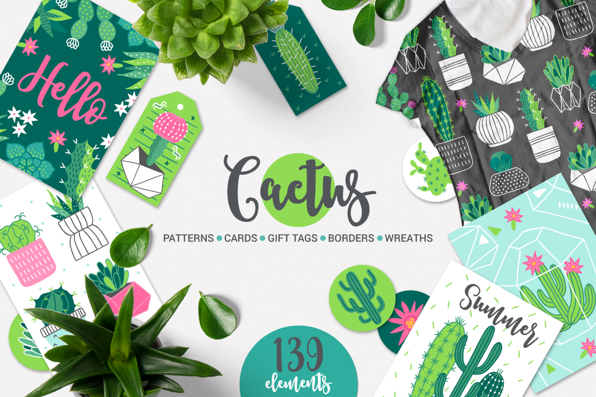 Cactus Kit, a Texture Illustration by miumiu (Photo 1 of 8)