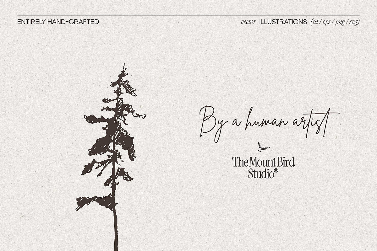 Pine and Fir Tree Silhouettes, an Object Illustration by TheMountBirdStudio (Photo 3 of 6)