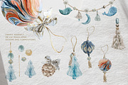 Christmas Decor Watercolor Set, a Decorative Illustration by Cat In Colour (Thumbnail 5 of 14)
