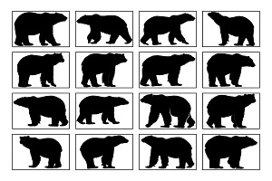 Polar bear Silhouette Vector set, an Animal Illustration by Unique Design Team