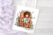 Watercolor Butterfly Letter Girl PNG, a Seasonal Illustration by Canvas Craft (Thumbnail 8 of 10)