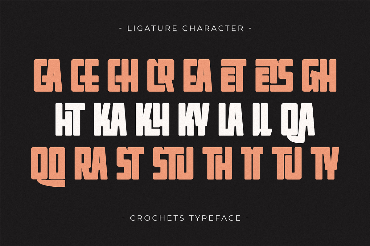 Crochets - Condensed Display Font, a Sans Serif Font by Pian45 Studio (Photo 7 of 8)