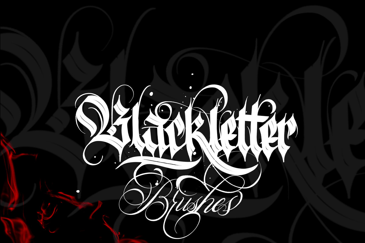 Blackletter Procreate Brushes, a Brush Add-On by Emmanuel Buron (Photo 2 of 13)