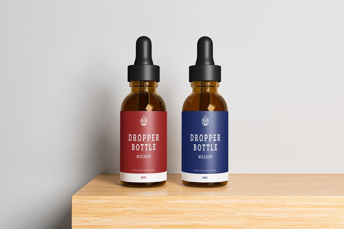 Dropper Bottle Mockup, a Packaging Mockup by AndikaGraphic (Photo 2 of 7)