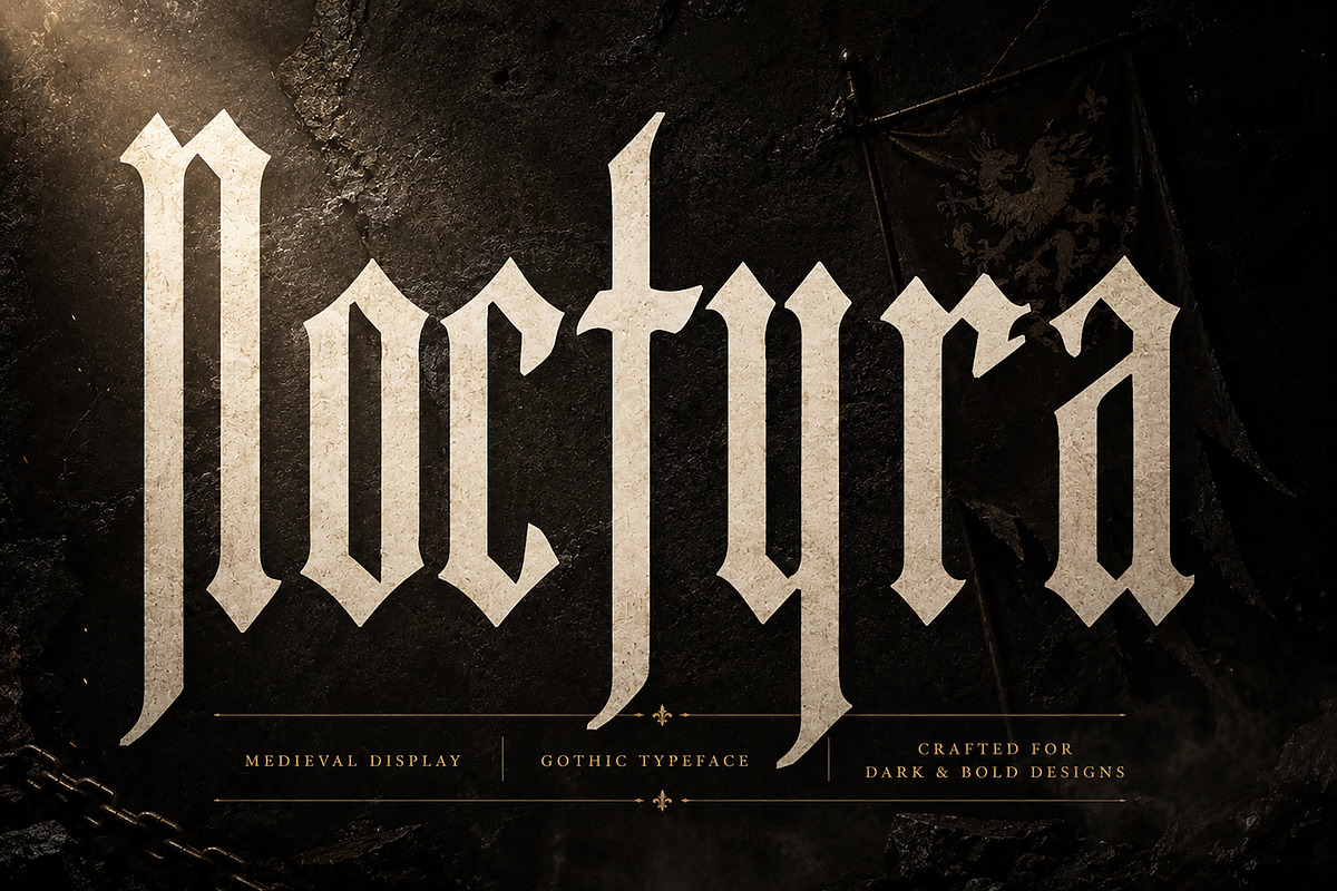 Noctyra - Blackletter, a Blackletter Font by Wow Magic (Photo 4 of 4)