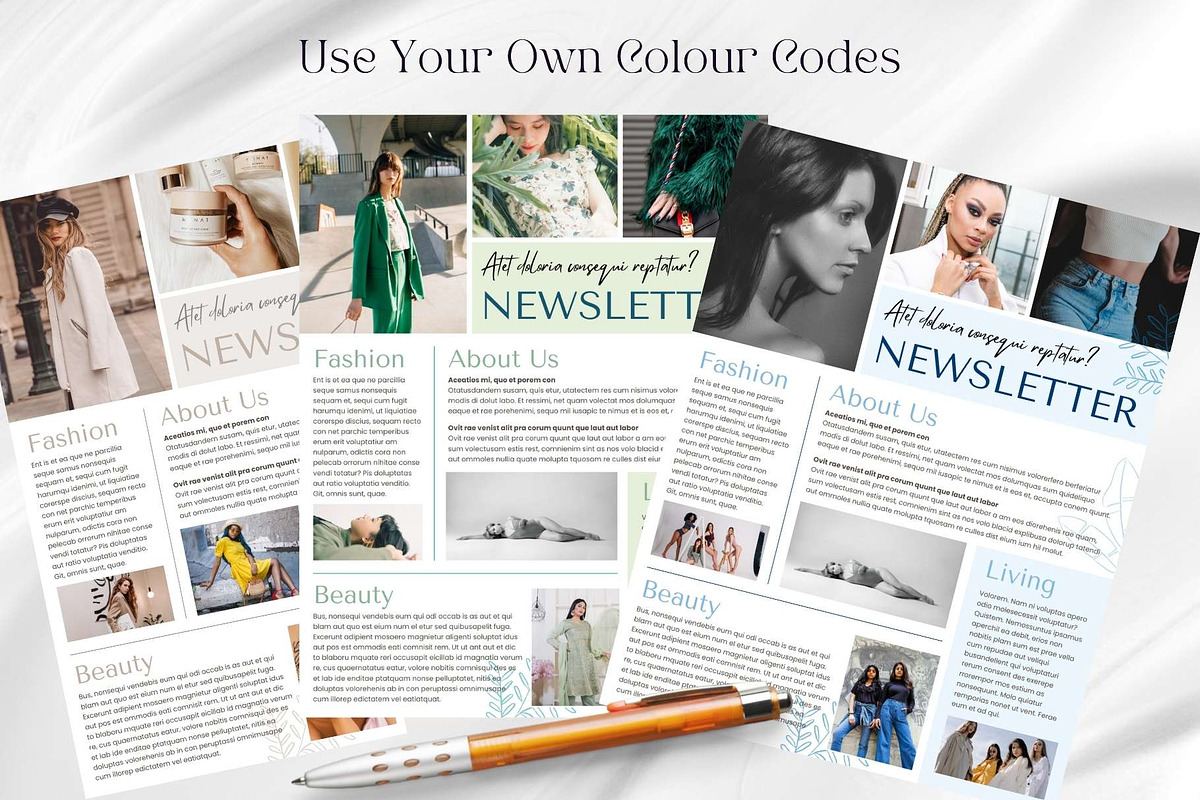 Canva Newsletter Template Cosmetics, an Email Template by PixelCraft (Photo 5 of 15)