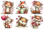 Whimsical Spring Funny Fox Clipart, an Illustration by Daily.Designs (Thumbnail 6 of 8)