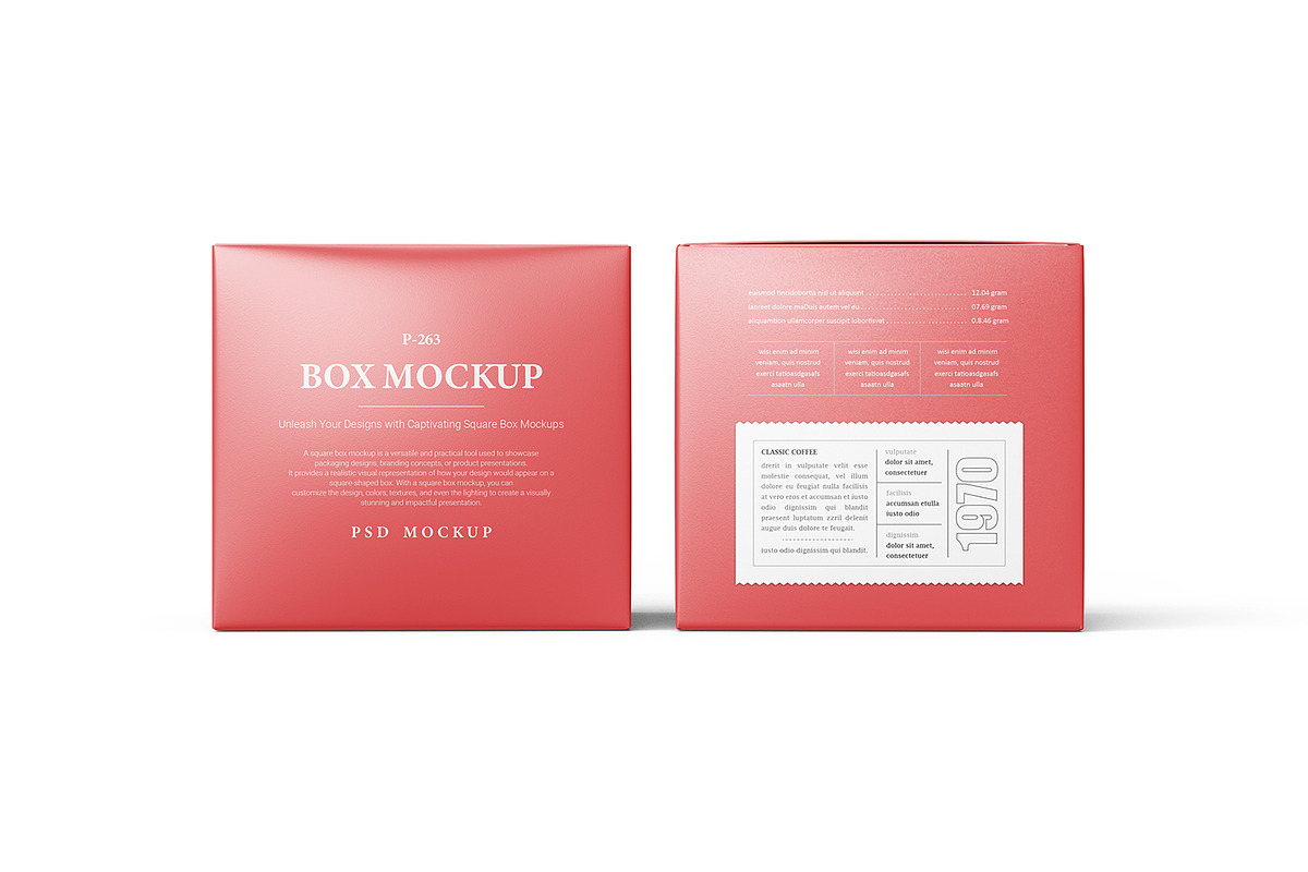 Square Box Mockup, a Packaging Mockup by Ram Studio (Photo 3 of 17)