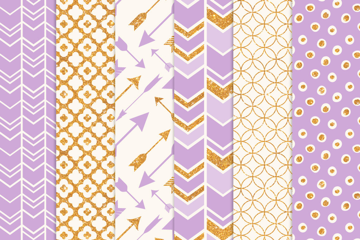 Lavender Purple Glitter Patterns, a Pattern Graphic by Amanda Ilkov (Photo 3 of 3)