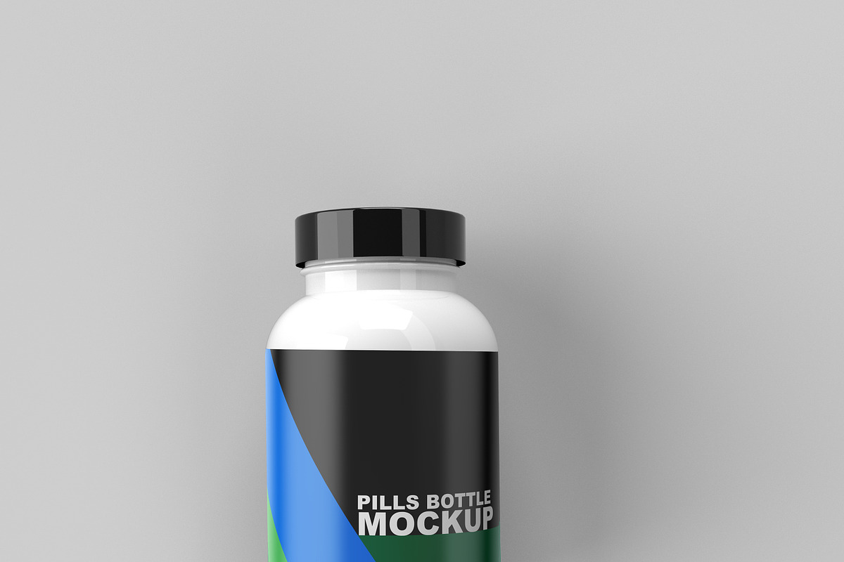 White Pills Bottle Mockup Set, a Cups & Container Mockup by DigiArt (Photo 3 of 10)