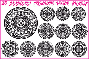 Boho Floral Mandala Vector Pack, an Illustration by Artivon