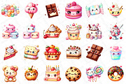 Kawaii Sweet Food Clipart Bundle, an Illustration by DreamPrint404 (Thumbnail 3 of 5)