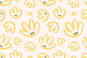 Abstract Floral Seamless Pattern Set