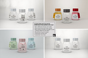 Clear Mini Bottle Set Mockup, a Cups & Container Mockup by INCDesign (Thumbnail 3 of 7)