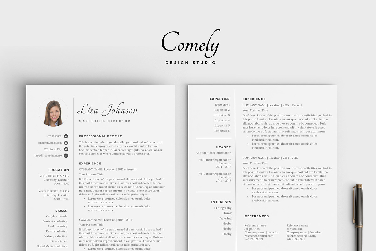 Resume Template | CV, a Resume Template by Comely Design Studio (Photo 2 of 5)