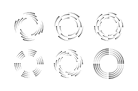 Dot circle speed lines for emblem, an Outline Icon by Elena Pimukova