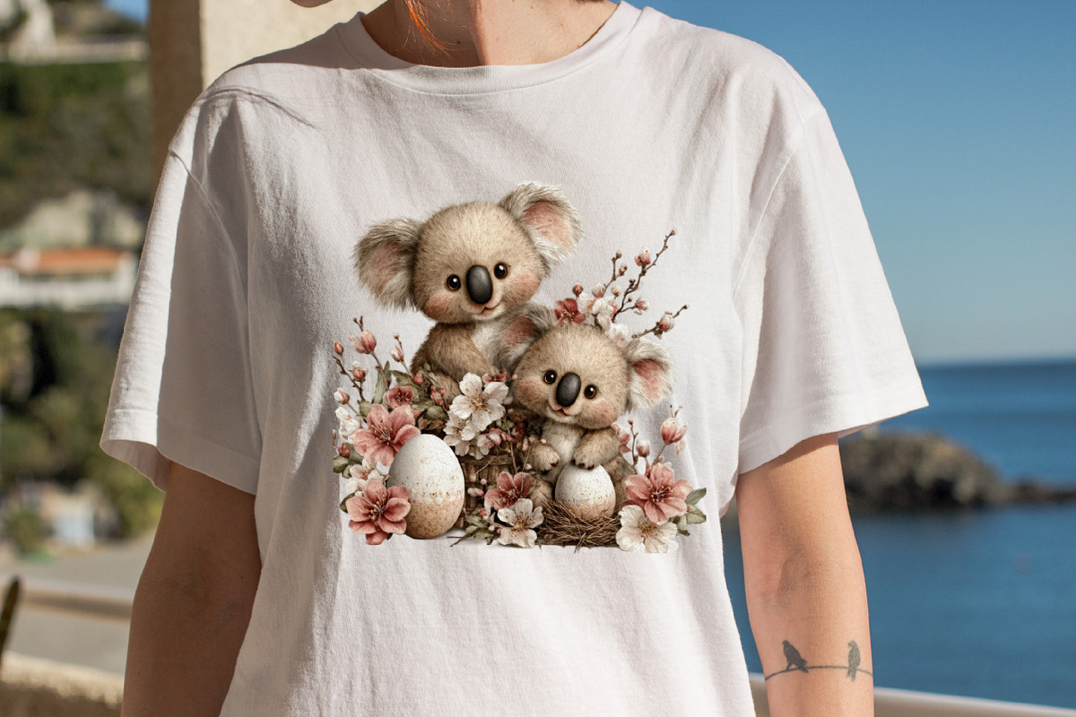 Whimsical Easter Koala Clipart Bundl, an Illustration by SVGArt (Photo 4 of 7)