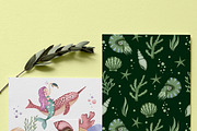 Ocean clipart & digital paper, a Decorative Illustration by Yelloo Fish (Thumbnail 18 of 19)