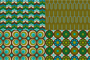 Mod Blue & Green Patterns