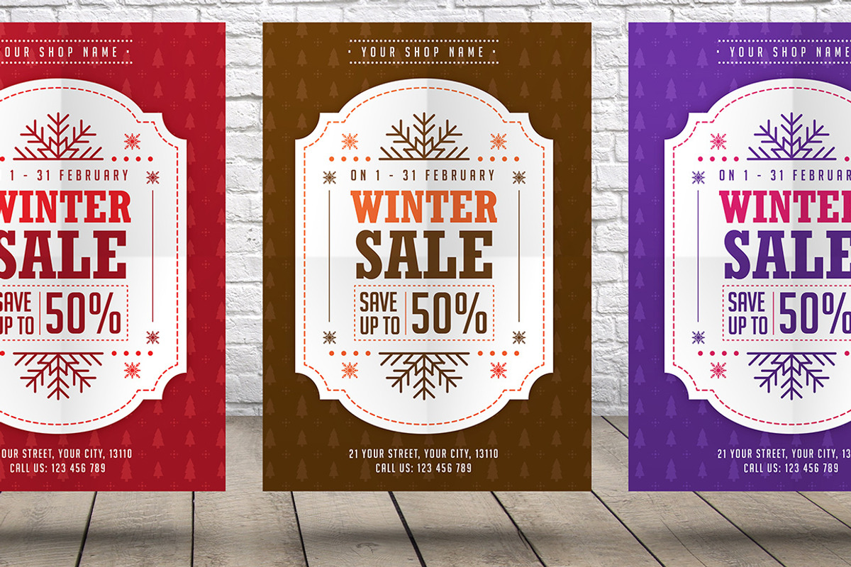 Winter Sale Flyer, a Flyer Template by Rafoz (Photo 2 of 12)