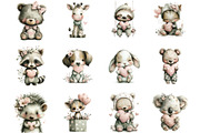 Valentine and Nursery Animals Set, an Illustration by Designking (Thumbnail 2 of 5)
