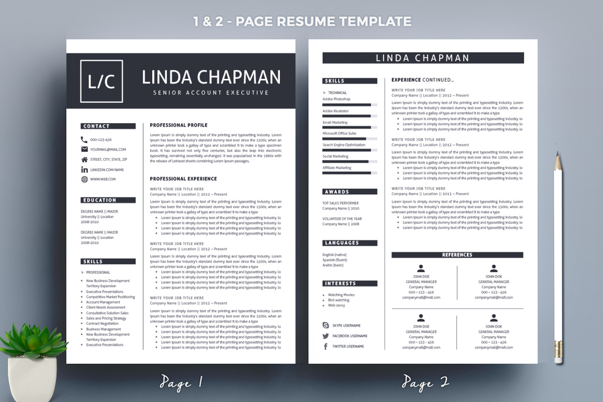Resume/CV Template, a Resume Template by A1RESUME (Photo 2 of 4)