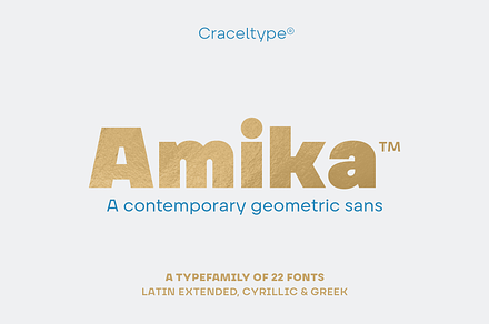 Amika, a Sans Serif Font by Craceltype