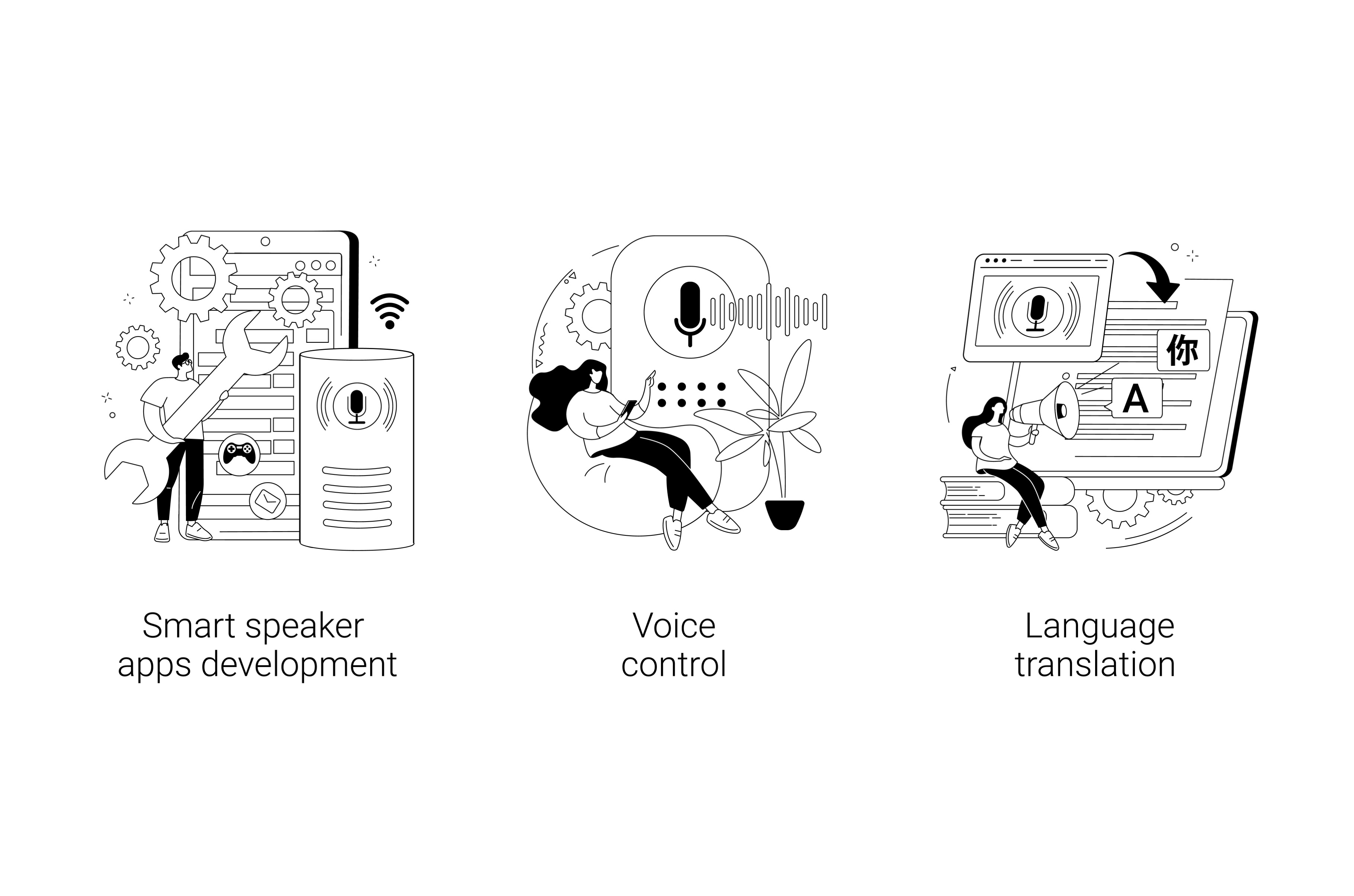 Voice assistant abstract concept, a Technology Illustration by Visual ...