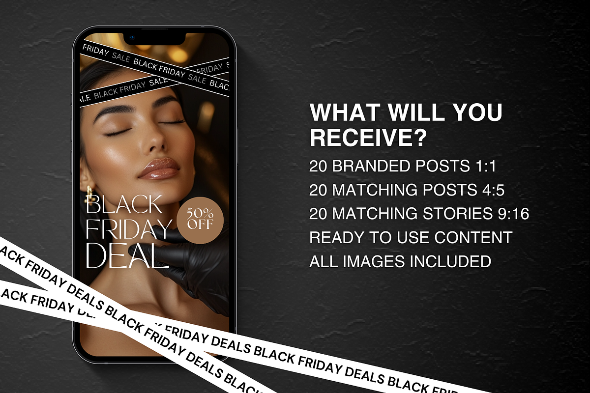 Black Friday Instagram Skincare, a Social Media Template by DesignsbyMariaStudio (Photo 2 of 10)