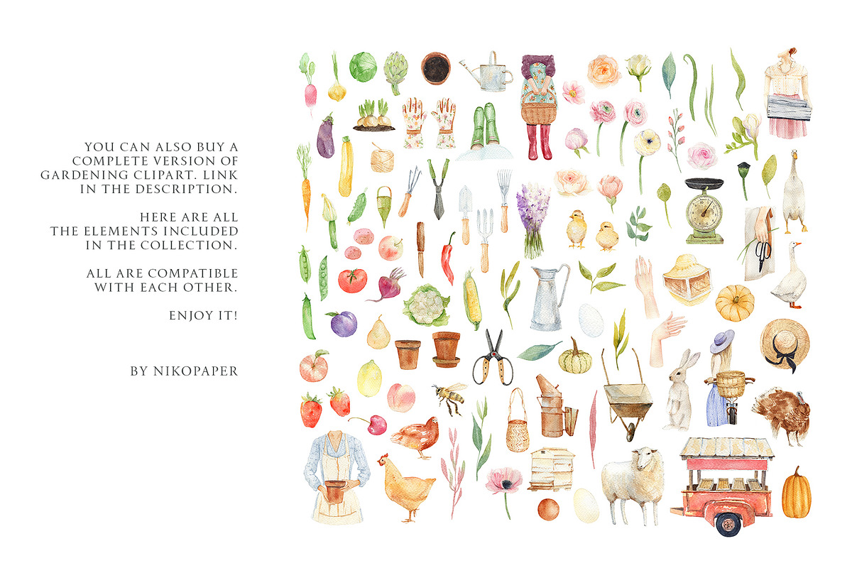 Watercolor Animals Clipart Set, an Object Graphic by NiKO (Photo 4 of 4)