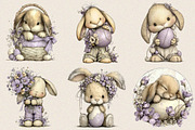 Baby Bunny Easter Clipart Bundle, an Illustration by SVGArt (Thumbnail 8 of 8)