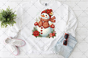 Floral Snowman PNG, an Illustration by Craft Nest (Thumbnail 2 of 6)