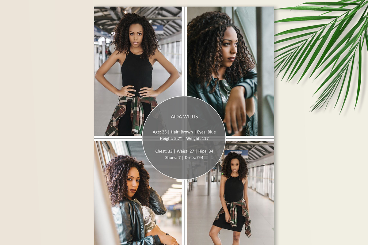 Modeling Comp Card Template Word, a Stationery Template by Stanin Studio (Photo 3 of 5)