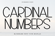 Cardinal Numbers, a Serif Font by FreshTypeINK (Thumbnail 1 of 8)