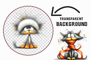 Whimsical Cats Clipart, an Illustration by Libby Wishes (Thumbnail 5 of 6)