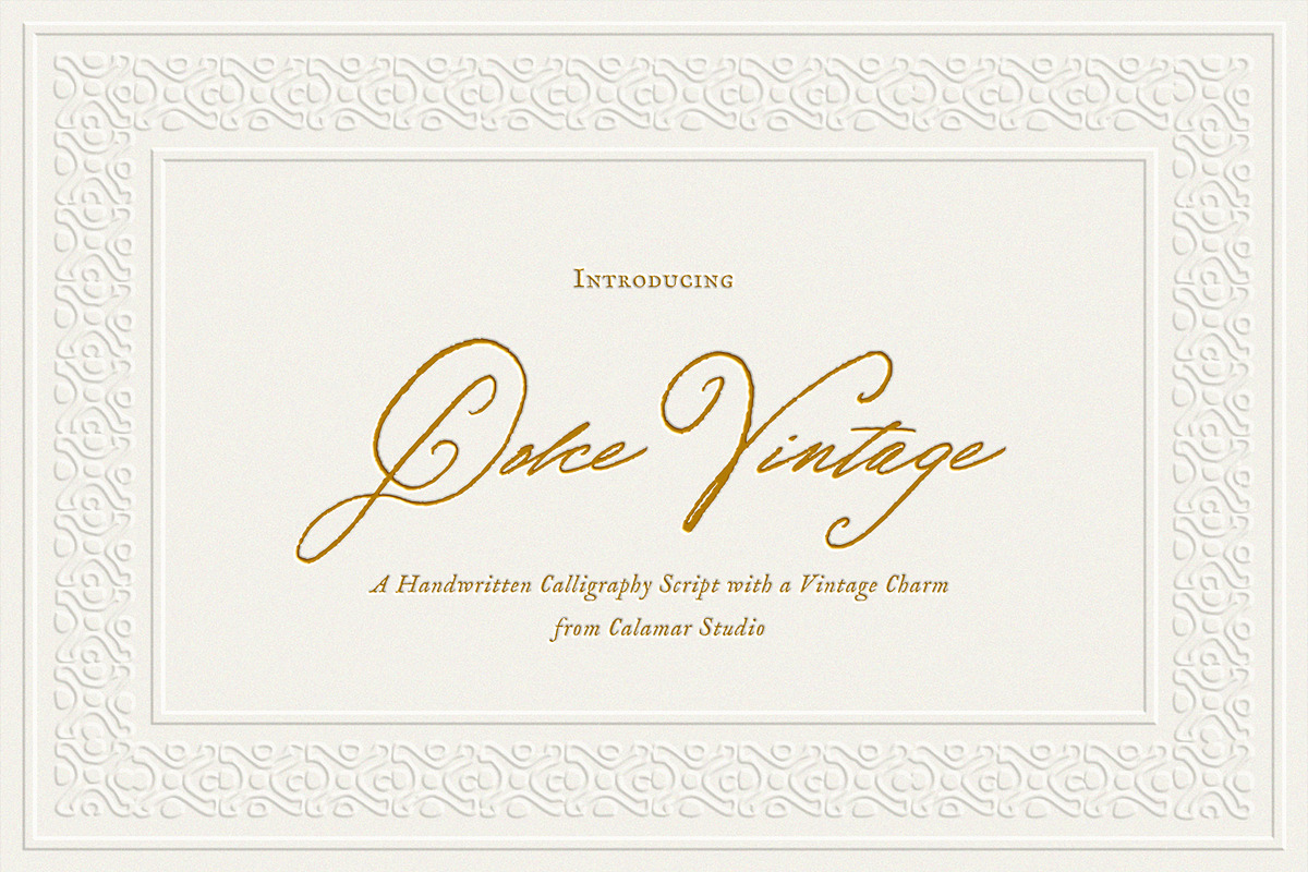 Dolce Vintage| Handwritten Font, a Script Font by Calamar Studio (Photo 1 of 19)