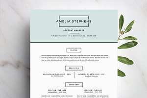 Resume Template 4 Pack | CV Template