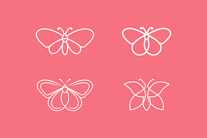 Beauty Butterfly Modern Minimal Icon