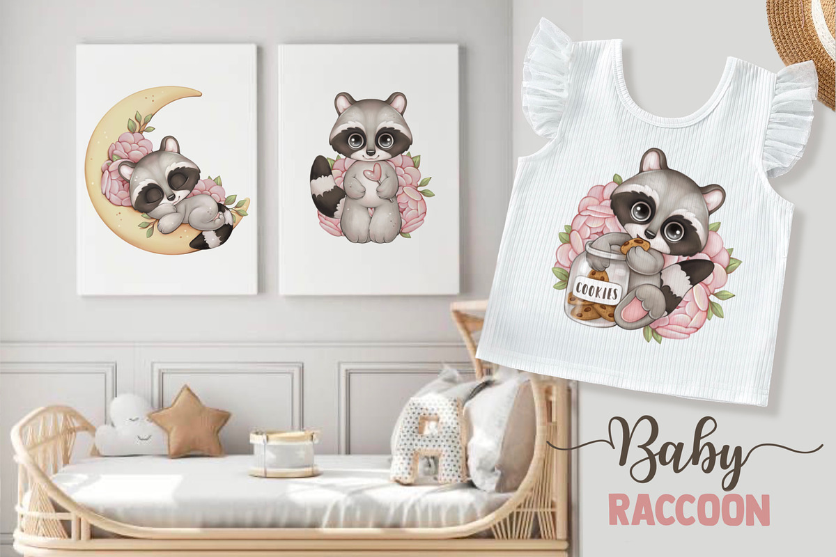 Baby raccoon , baby animals, an Animal Illustration by designs.svkl (Photo 7 of 8)