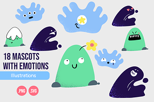 18 Mascots with emotions / KIT, an Illustration by LorellaC