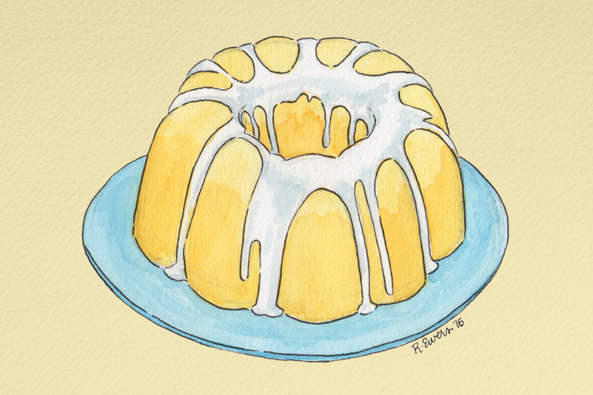 Watercolor Bundt Cake, an Illustration by R.Ewers Designs (Photo 2 of 2)