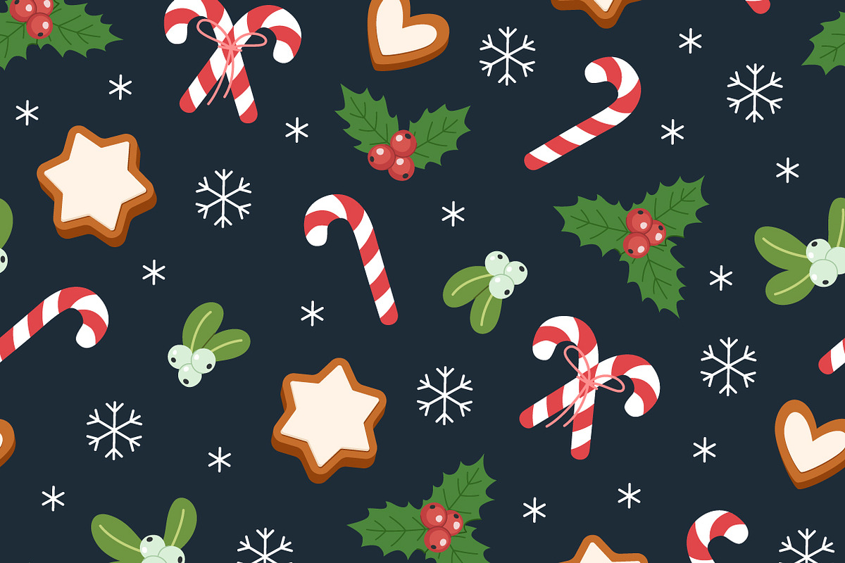Christmas Seamless Pattern Set, a Background Graphic by Barsuk's Shop (Photo 6 of 12)
