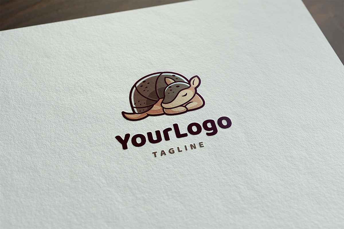 Cute Sleeping Armadillo Mascot Logo, a Branding & Logo Template by tkzgraphic (Photo 2 of 2)