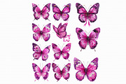 Watercolor Pink Butterfly Clipart, an Illustration by Libby Wishes (Thumbnail 3 of 5)
