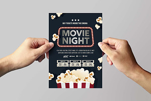 Movie Night Flyer Template