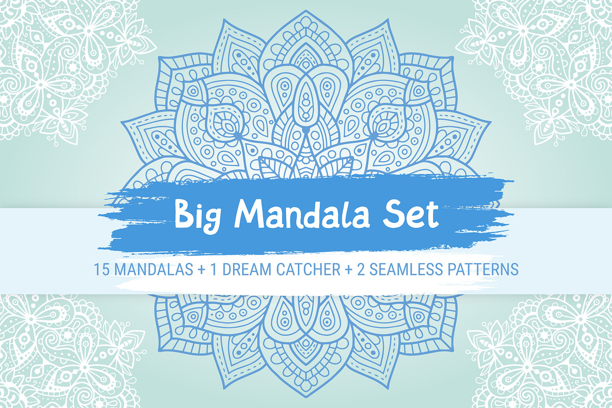 Big hand drawn Mandala set, a Decorative Illustration by natsa (Photo 1 of 14)