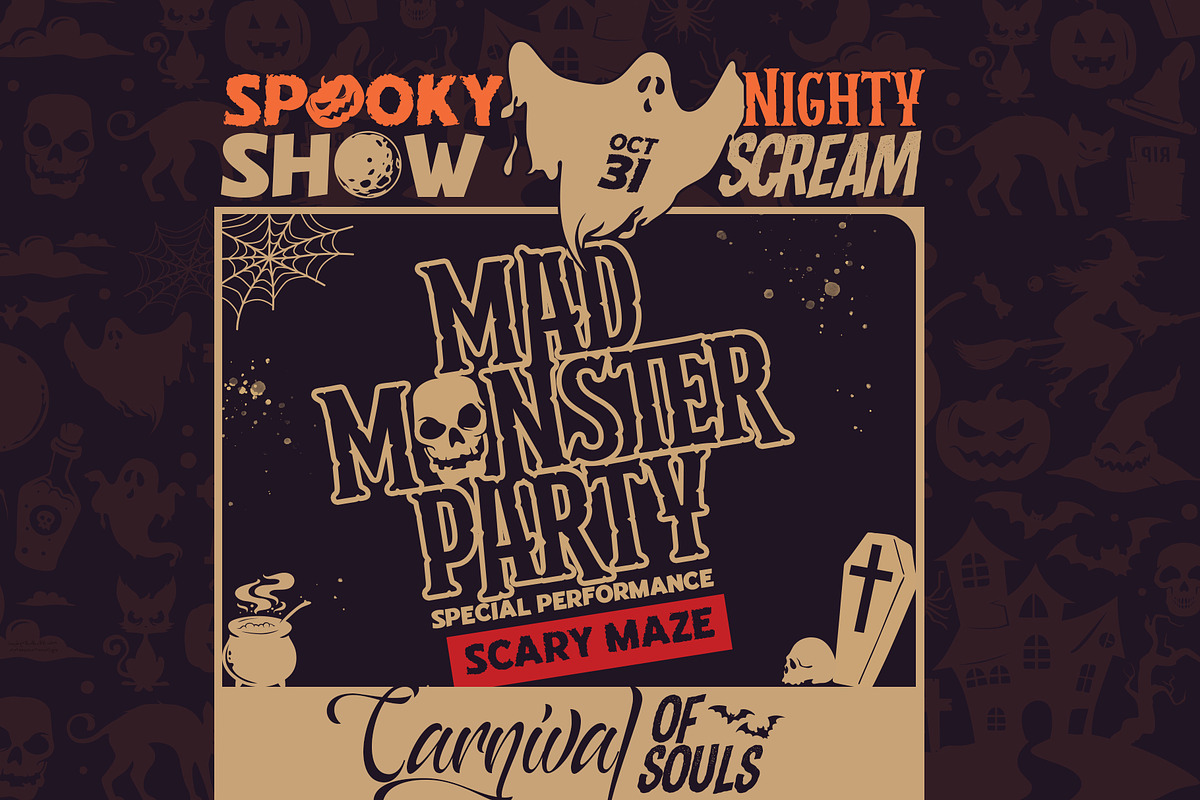 Halloween Party Bundle, a Serif Font by INKSUN™ (Photo 5 of 16)