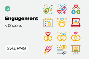 Basicons / Wedding / Engagement, a Duotone Icon by Danil Polshin